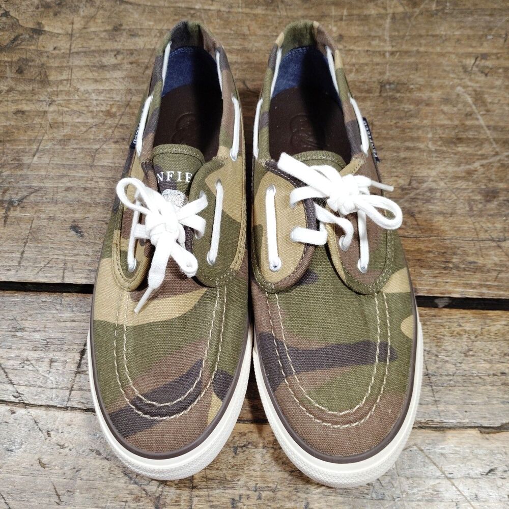 Sperry Penfield Womens 8.5 M Loafer Boat Shoe Topsider Camouflage Camo EC